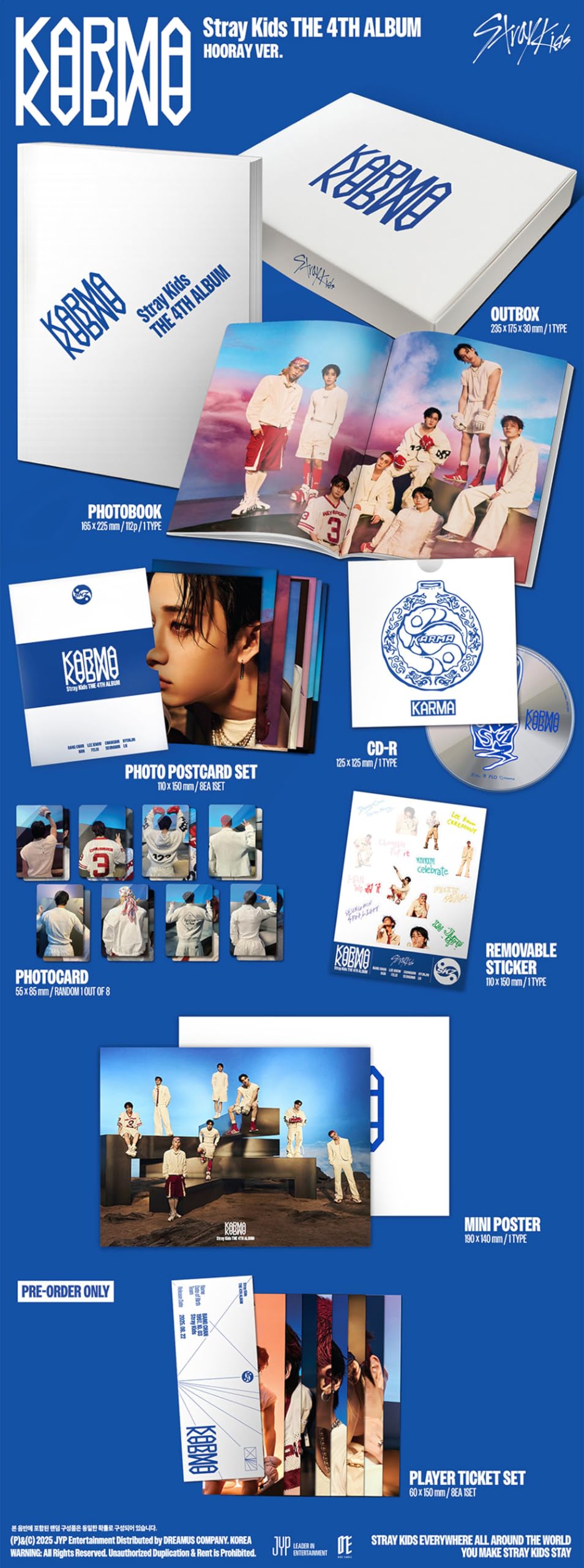 PreOrder-Benefits] STRAYKIDS SKZ : KARMA (Hooray Version) 4th